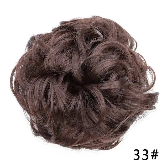 Chignon synthétique Flexible et élastique pour femmes, postiche en désordre, noir, marron, blond, ch