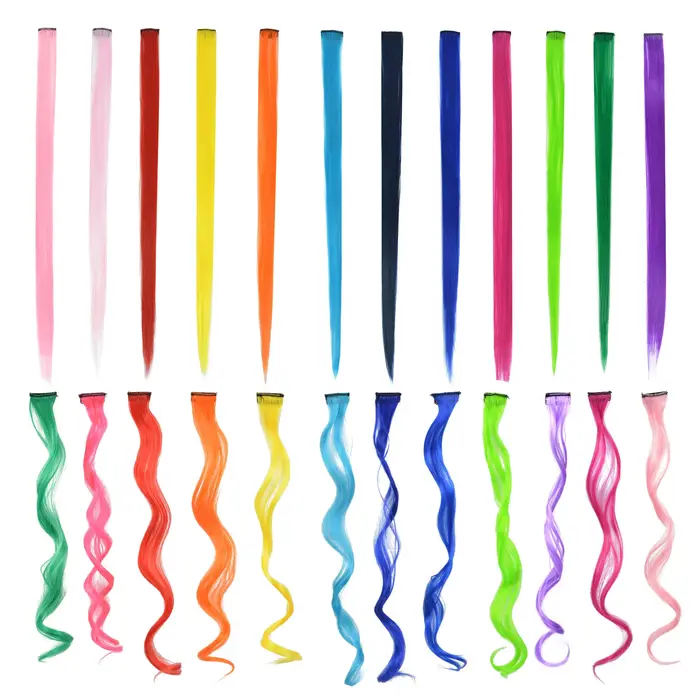 Extensions de cheveux synthétiques à clipser