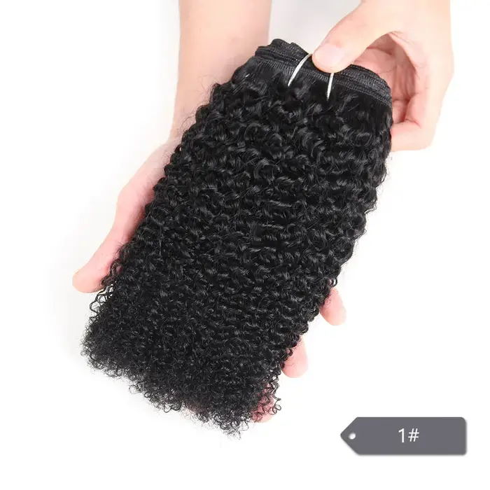 Offre Spéciale : Lots de Tissages de Cheveux Humains Péruviens Bouclés Afro Kinky Wave Rebecca # 1B 