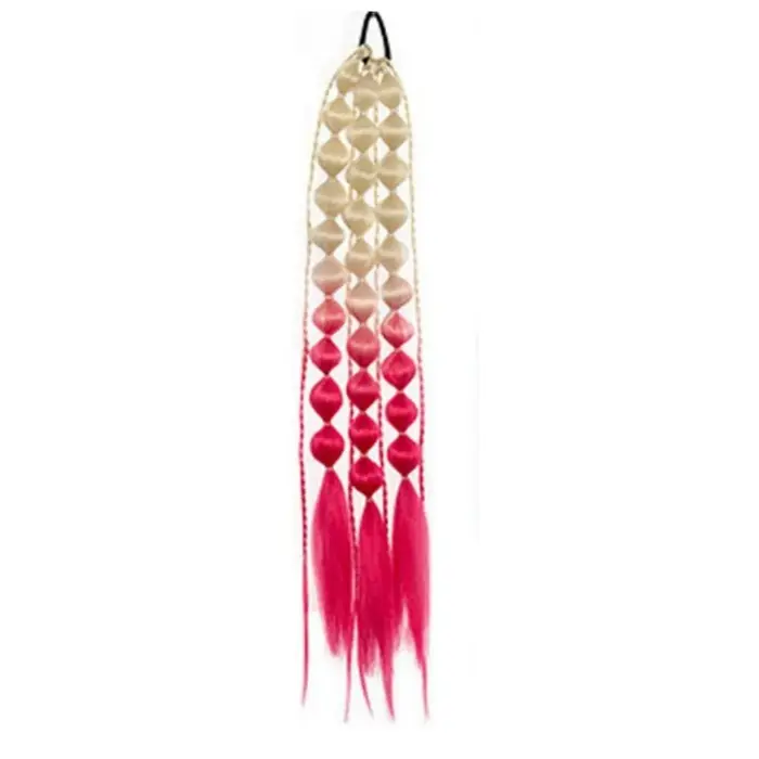 Extensions de cheveux colorés 50cm avec attache de cheveux pour filles pour EDC Festival Rave enfant