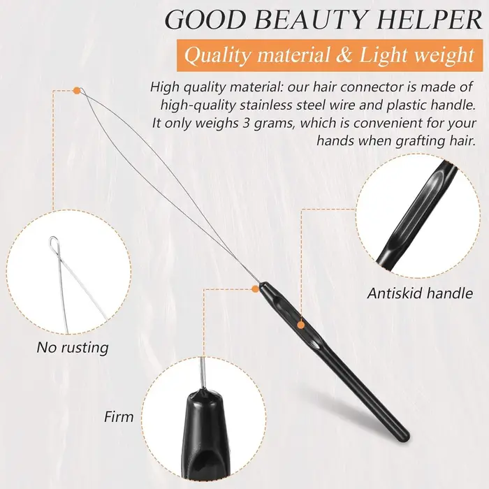 100 pièces outils d'extension de cheveux et outil de dispositif de perles pour les fournitures d'ext