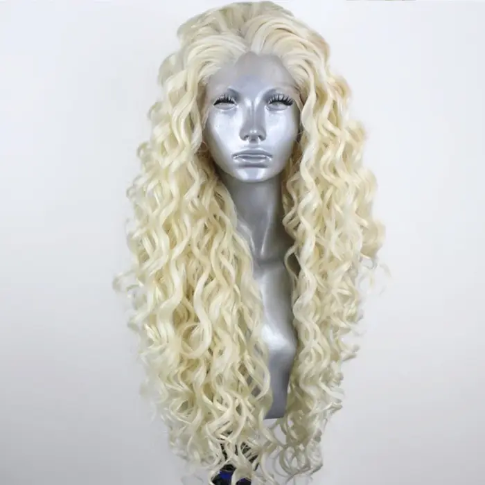 AIMEYA – perruque synthétique bouclée et crépue blonde