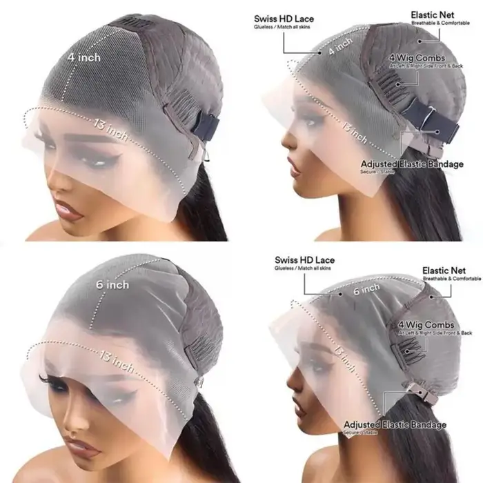 Perruques de cheveux humains blond miel droite osseuse # 27 13x6 HD perruques avant de dentelle tran