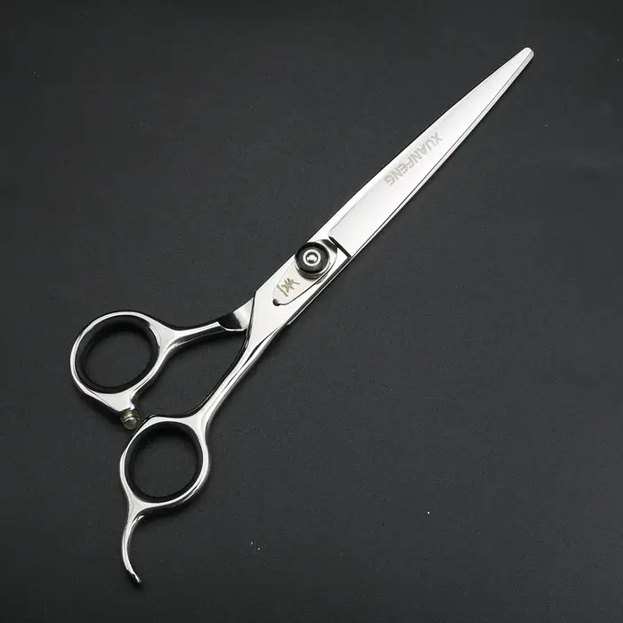 XUANFENG – ciseaux à cheveux de 7 pouces, ciseaux de coupe de barbier en acier 440C avec vis à tensi