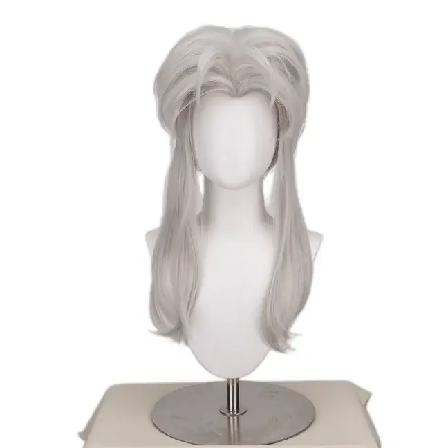Perruque de cosplay Pierrot Harlequin pour homme