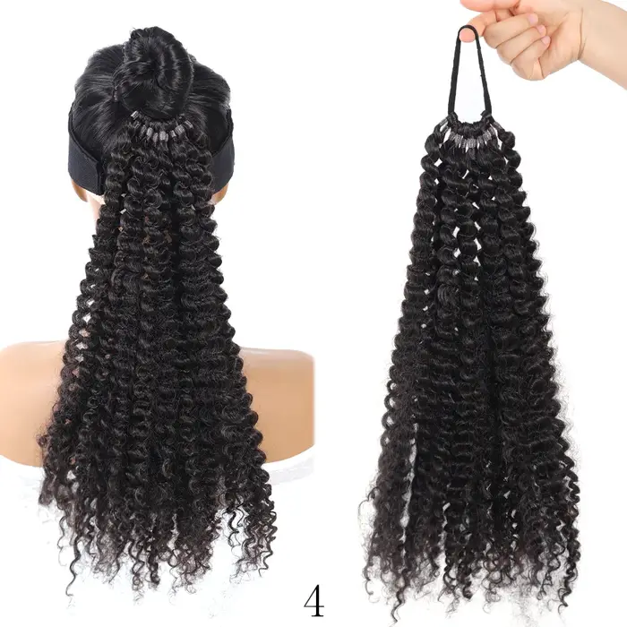 Extension de queue de cheval synthétique pour femmes noires