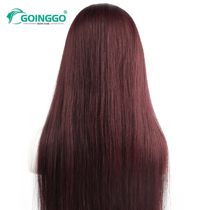 3/4 cheveux humains demi perruque faite à la Machine cheveux longs raides 14-28 pouces brésilien Rem