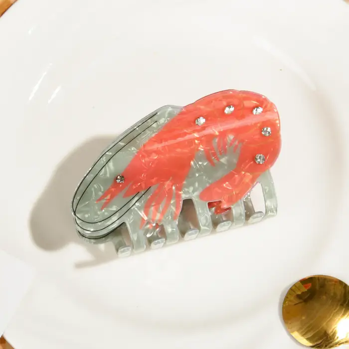 2025 fruits de mer déjeuner griffe de cheveux délicieux homard et crabe personnalité conception pinces