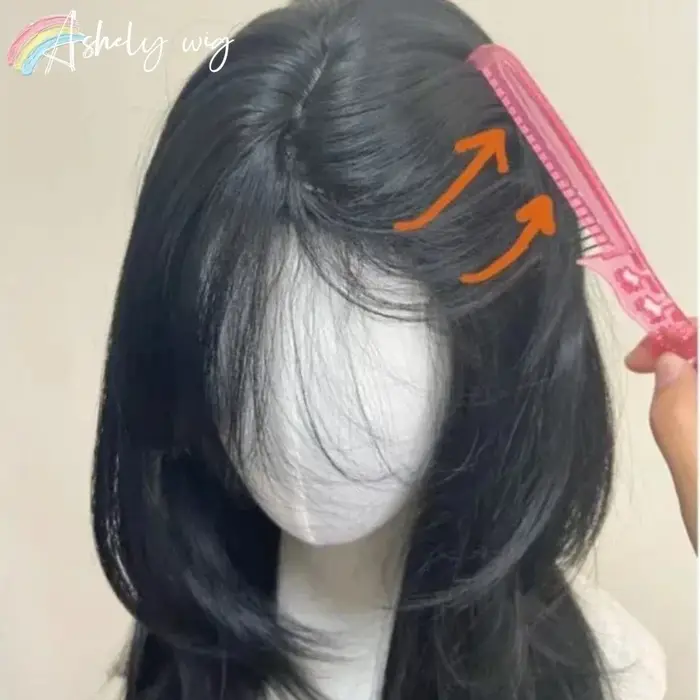 Perruque noire femme bandeau corps ondulé Rose filet à cheveux modèles en frange française haut niveau Simulation