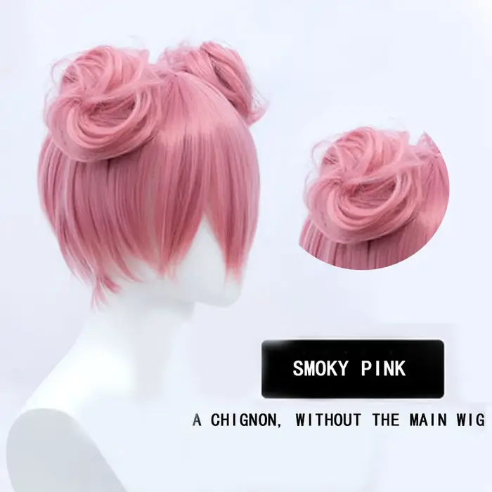 AOSIWIG 23 couleurs cheveux courts bouclés Chignon accessoires synthétique Cosplay