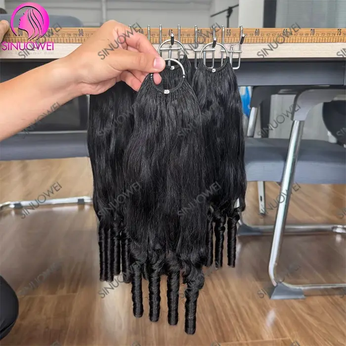 Extensions de cheveux humains au crochet French Curls