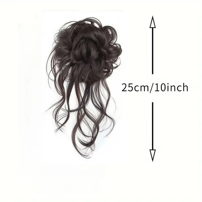 Postiche synthétique bouclée et désordre élégante avec élastique en caoutchouc