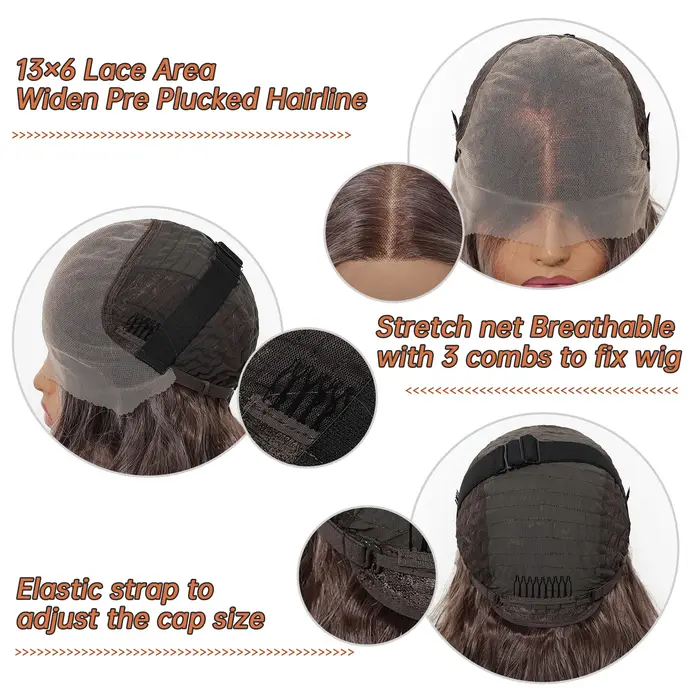Perruque Lace Front Wig synthétique 13x6