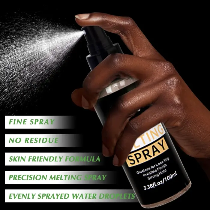 Kit de colle pour perruque 4 pièces pour perruque à dentelle frontale, comprenant un spray de fusion