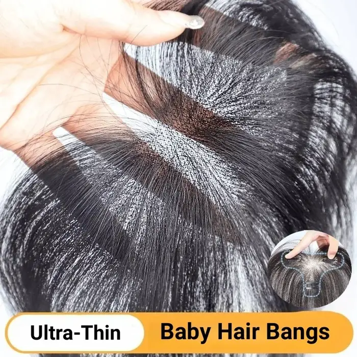 Frange de cheveux humains améliorée pour femmes
