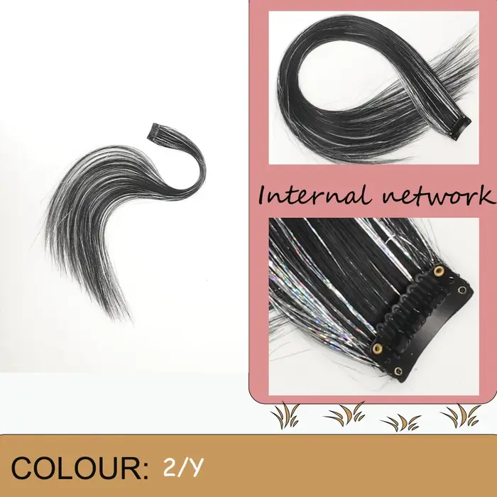 Allarefy-Extensions de embaud'oreille laser haute température pour femmes, cheveux longs et raides, 