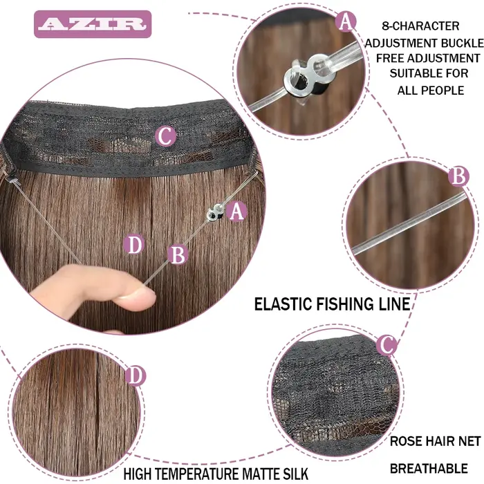 Extensions capillaires synthétiques sans Clips