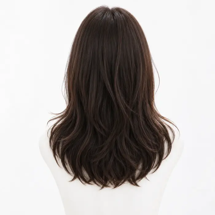 Perruque en cheveux humains à base de soie complète