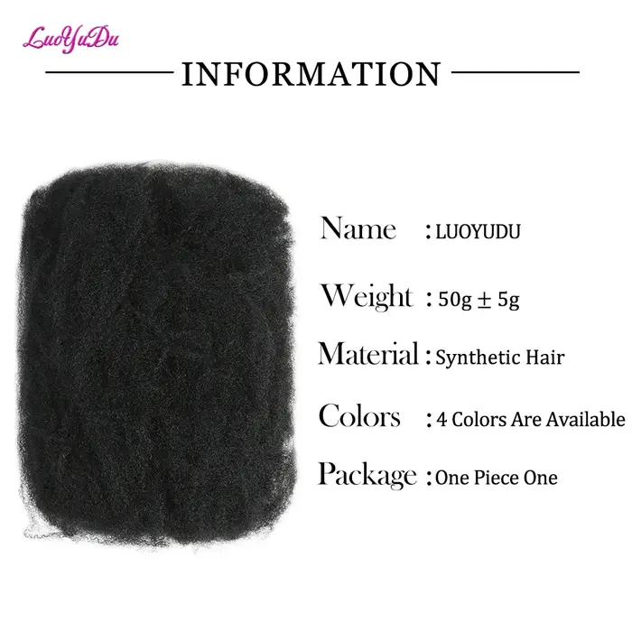 Extensions capillaires synthétiques Afro crépues et bouclées
