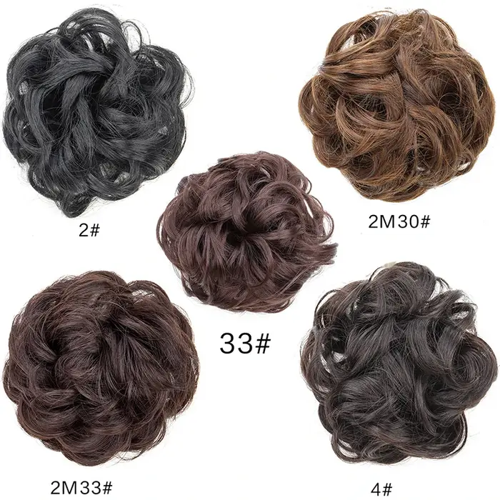 Chignon synthétique Flexible et élastique pour femmes