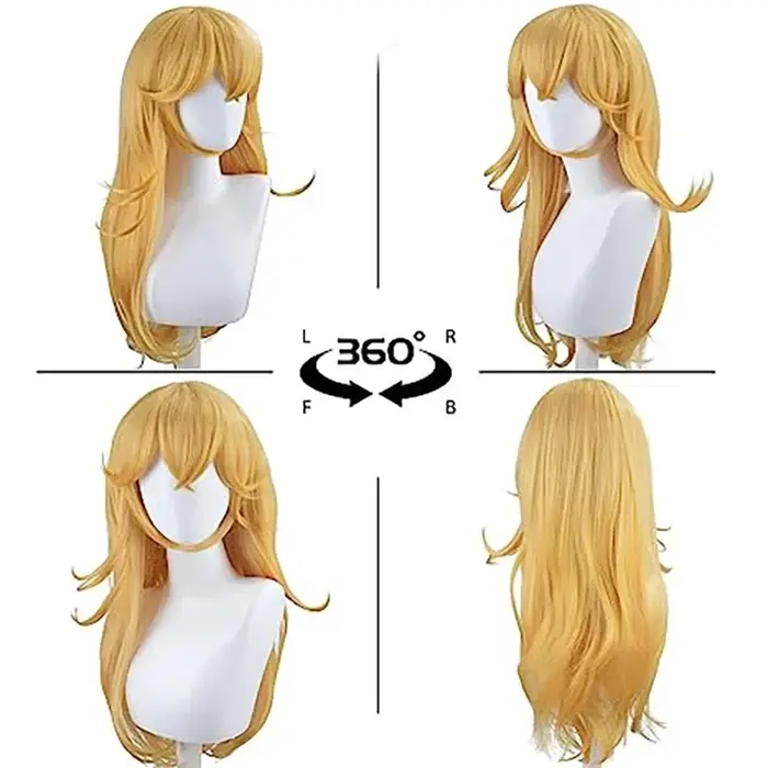 Perruque de cosplay de princesse Peach