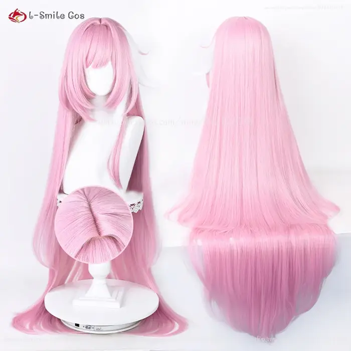 Elysia Cosplay perruque longue rose blanc perruques pour femmes Costumes Cosplay Anime perruques rés