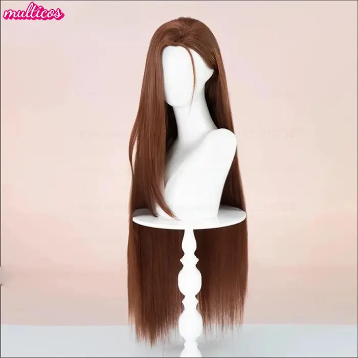 Perruque de Cosplay Hyuna de haute qualité, cheveux synthétiques longs et lisses, bruns, résistants 