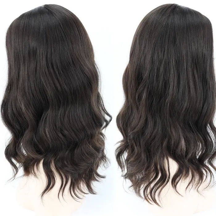 Perruque de cheveux humains ondulés naturels pour femmes