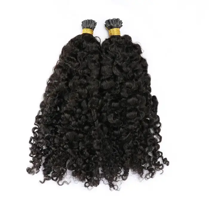 Sassy bouclés je pointe Extension de cheveux humains brésilien Remy
