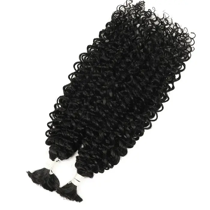 2 pièces de tresses synthétiques bouclées crépues de 30 pouces, cheveux en vrac, fibre organique, sa