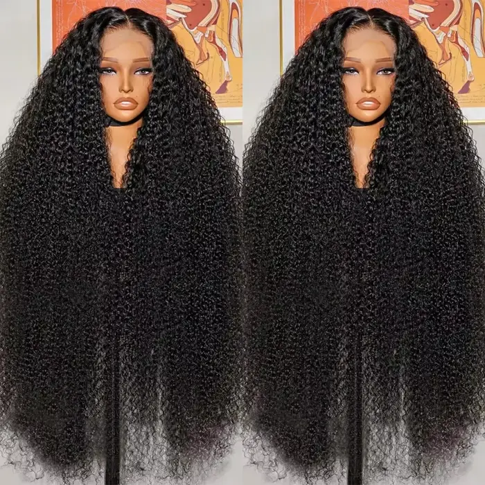 Perruque brésilienne bouclée en cheveux humains naturels, 40 pouces, Loose Deep Wave, avec dentelle 