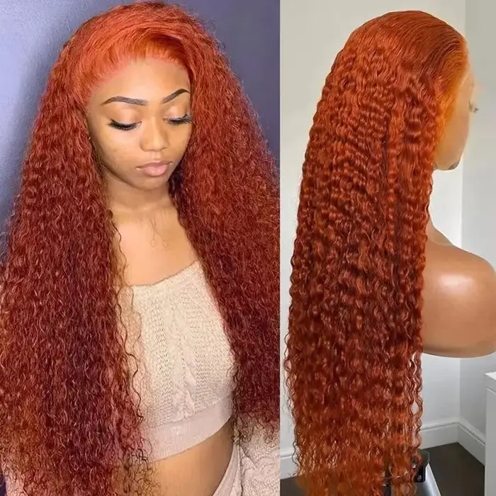 Perruque Lace Front Wig synthétique bouclée et longue