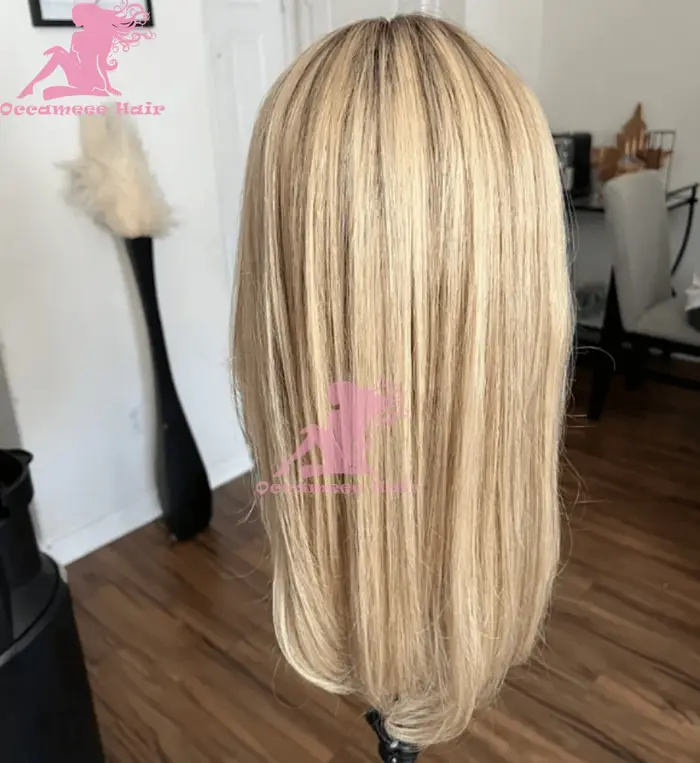 Perruques de cheveux humains avant de dentelle avec frange pré plumé délié cendré blond platine raci