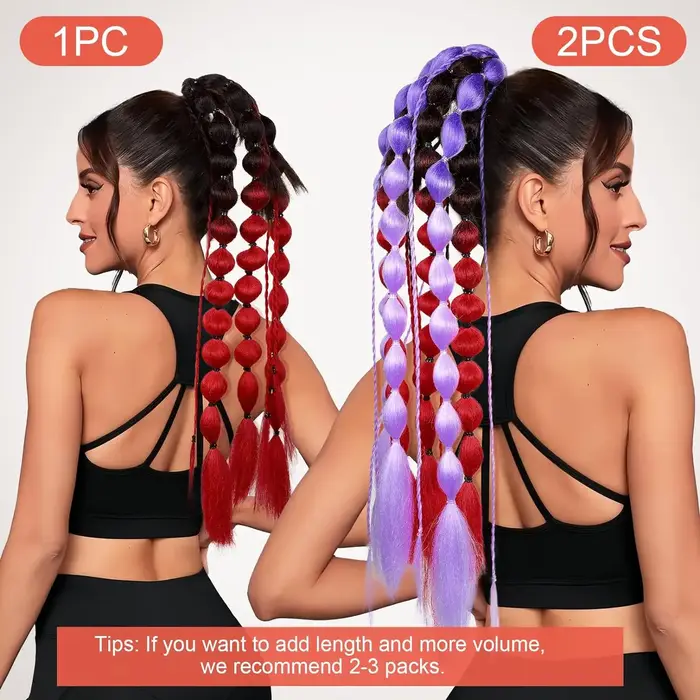 Extensions de cheveux colorées