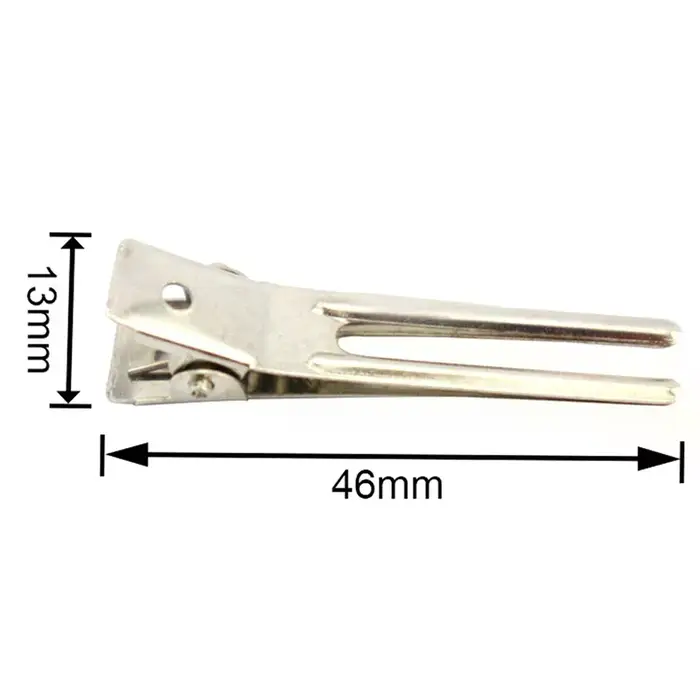 Pince à cheveux professionnelle en aluminium à bec de canard