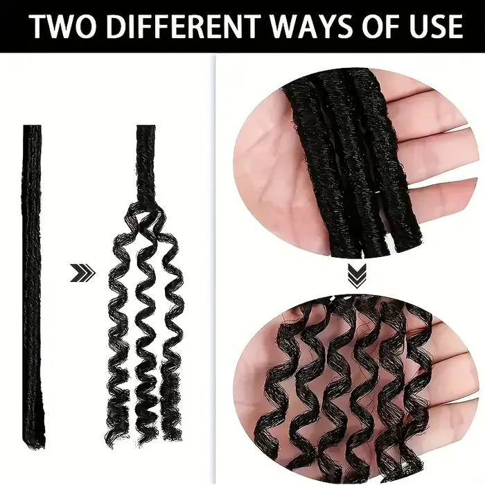 Extensions de cheveux synthétiques bouclés de 14 pouces