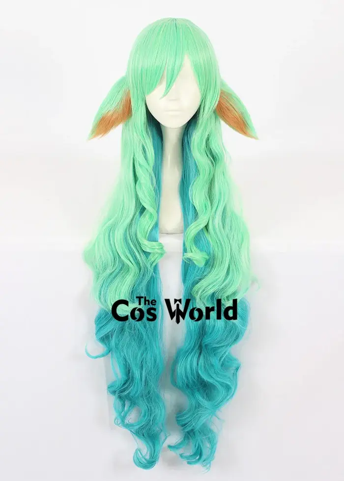 Star Guardian Soraka – perruques synthétiques ondulées de 110cm/43 pouces, perruques de Cosplay, cheveux synthétiques + bonnet de perruque