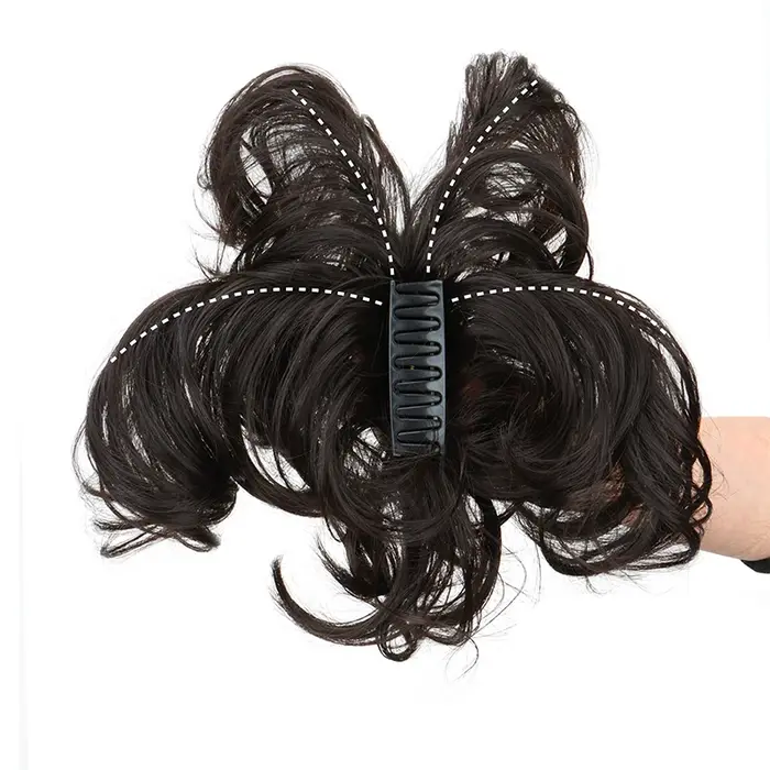 WIGSIN synthétique élégant polyvalent bouclés queue de cheval griffe pince dans l'extension de cheveux réglable adapté facile à porter pour toute Occasion