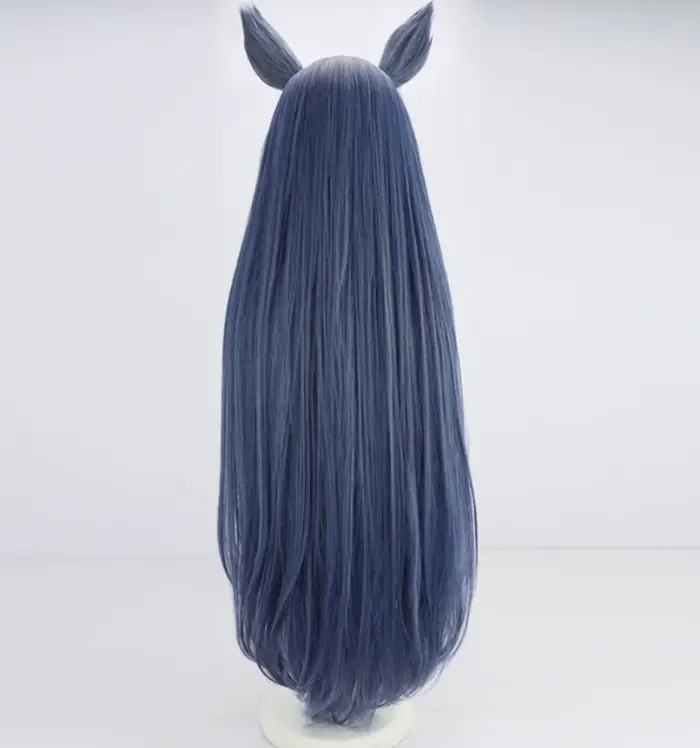 Cosplay Uma Musume jolie Derby Hishi Amazon perruque Halloween anime fête bleu longue