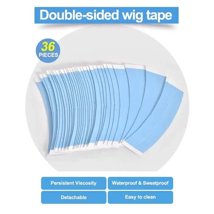 36 pièces/lot bande de perruque de cheveux Super forte bandes