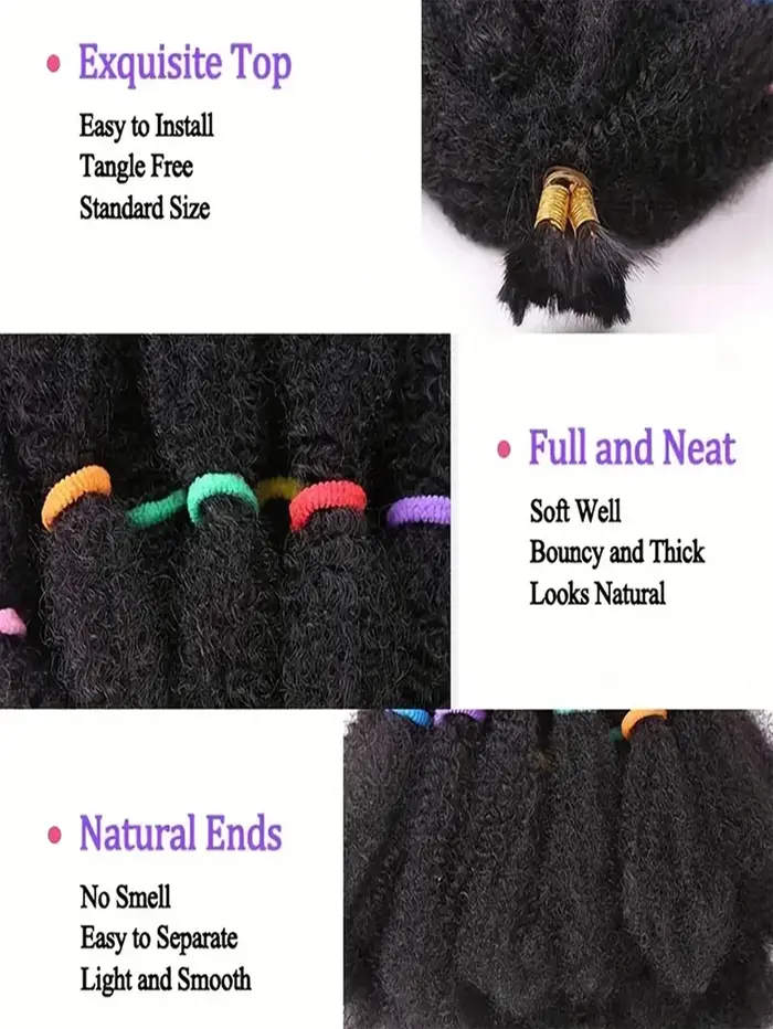 Cheveux Afro Kinky Twist pré-synthétiques, tresses au crochet, 12 pouces, 1 paquet, 10 supports par 