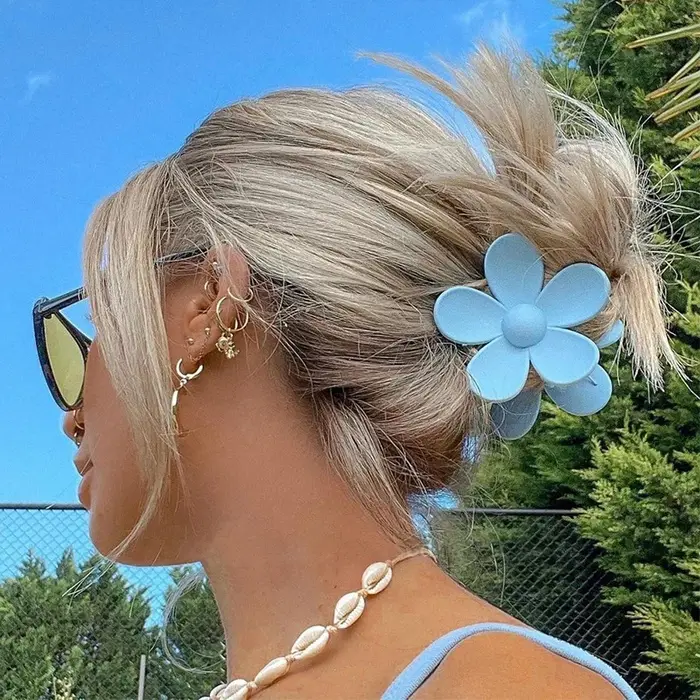 Loe | Pinces à cheveux colorées en forme de fleurs pour femmes et filles. Accessoires de mode pour la tête. Bijoux