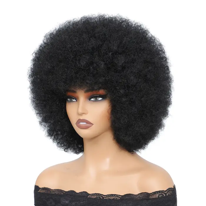 Perruques Afro pour femmes noires 14 pouces années 70