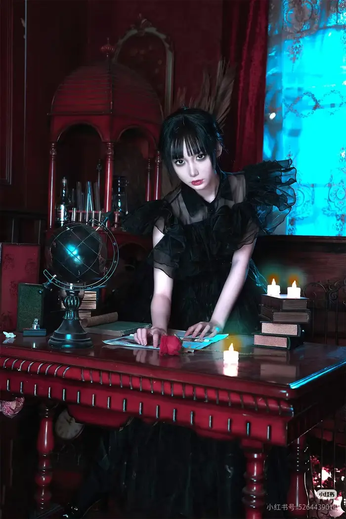 Costume de Cosplay Addams pour Halloween