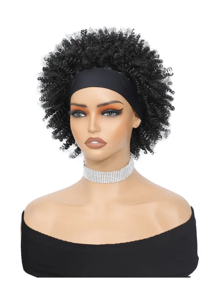 Perruque Synthétique Afro Bouclée et Torsadée