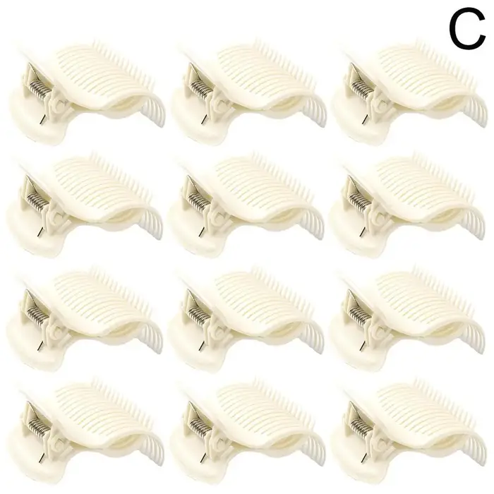 Lot de 12 pinces à cheveux noires/blanches pour bigoudi