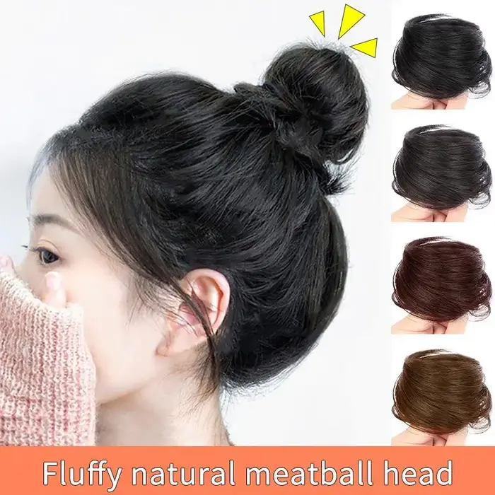 Chignon synthétique élégant et bouclé avec élastique