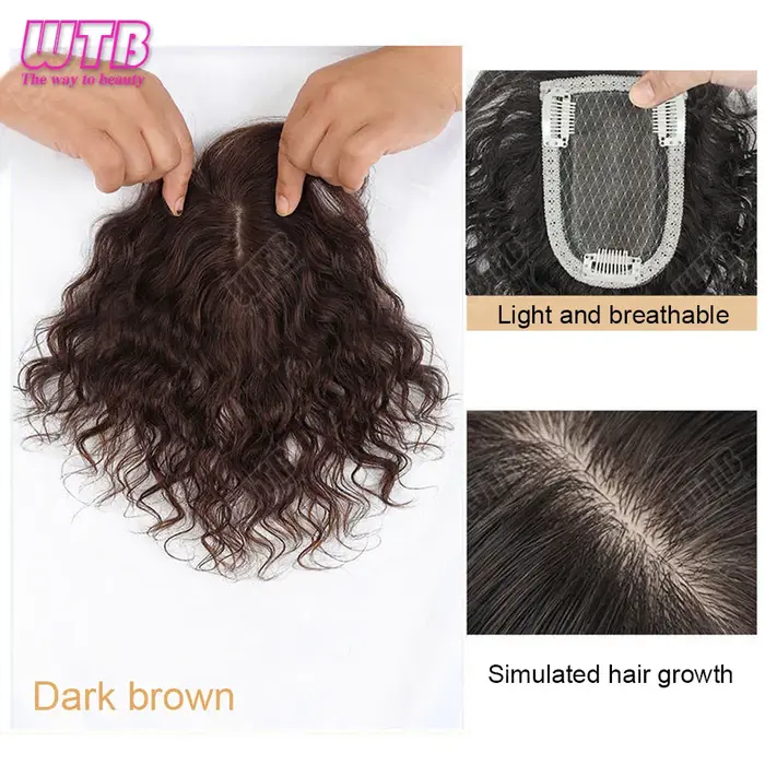 Extension capillaire synthétique à Clip, postiche toupet courte bouclée pour femmes avec cheveux ami