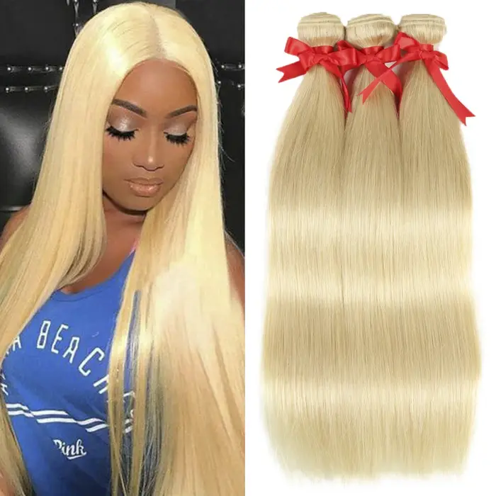 Tissage en Lot Brésilien Naturel Remy Lisse Blond 613