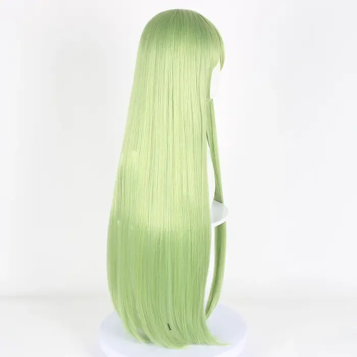 Perruque synthétique longue et droite de haute qualité, verte, pour cosplay de personnage de bande dessinée, perruque pour reality show